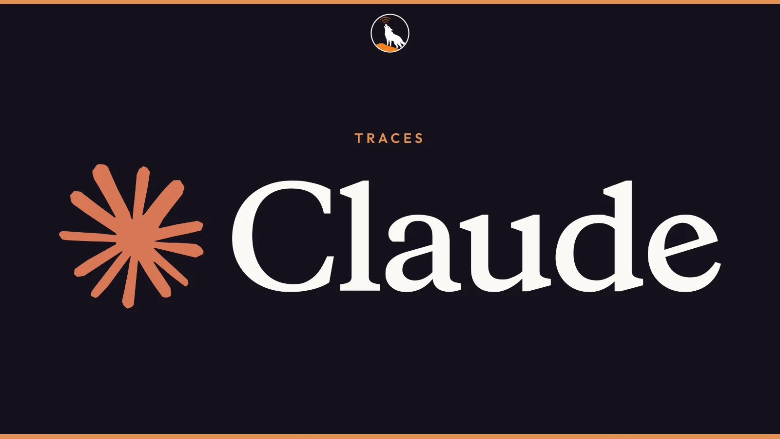 The Claude wordmark on a navy field, with the label Traces.