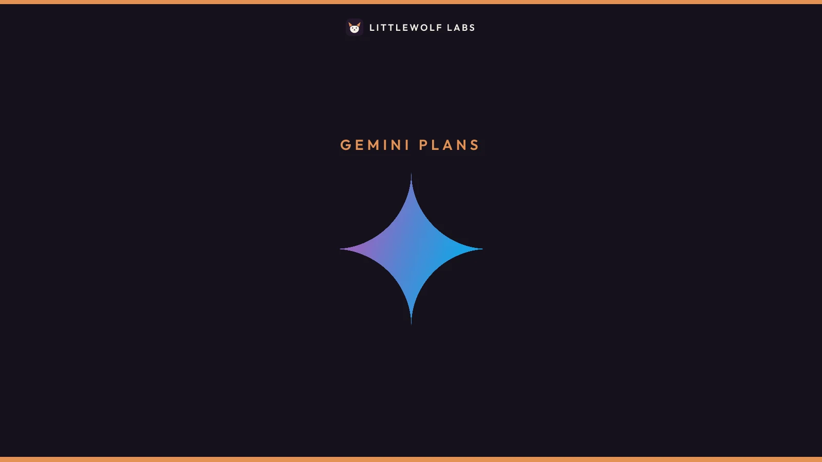 The Gemini sparkle on a navy field, with the label Gemini plans.