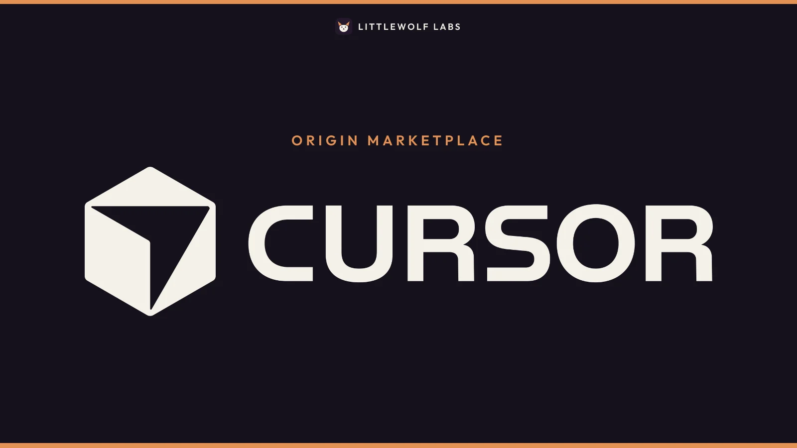 The Cursor wordmark on a navy field, with the label Origin marketplace.