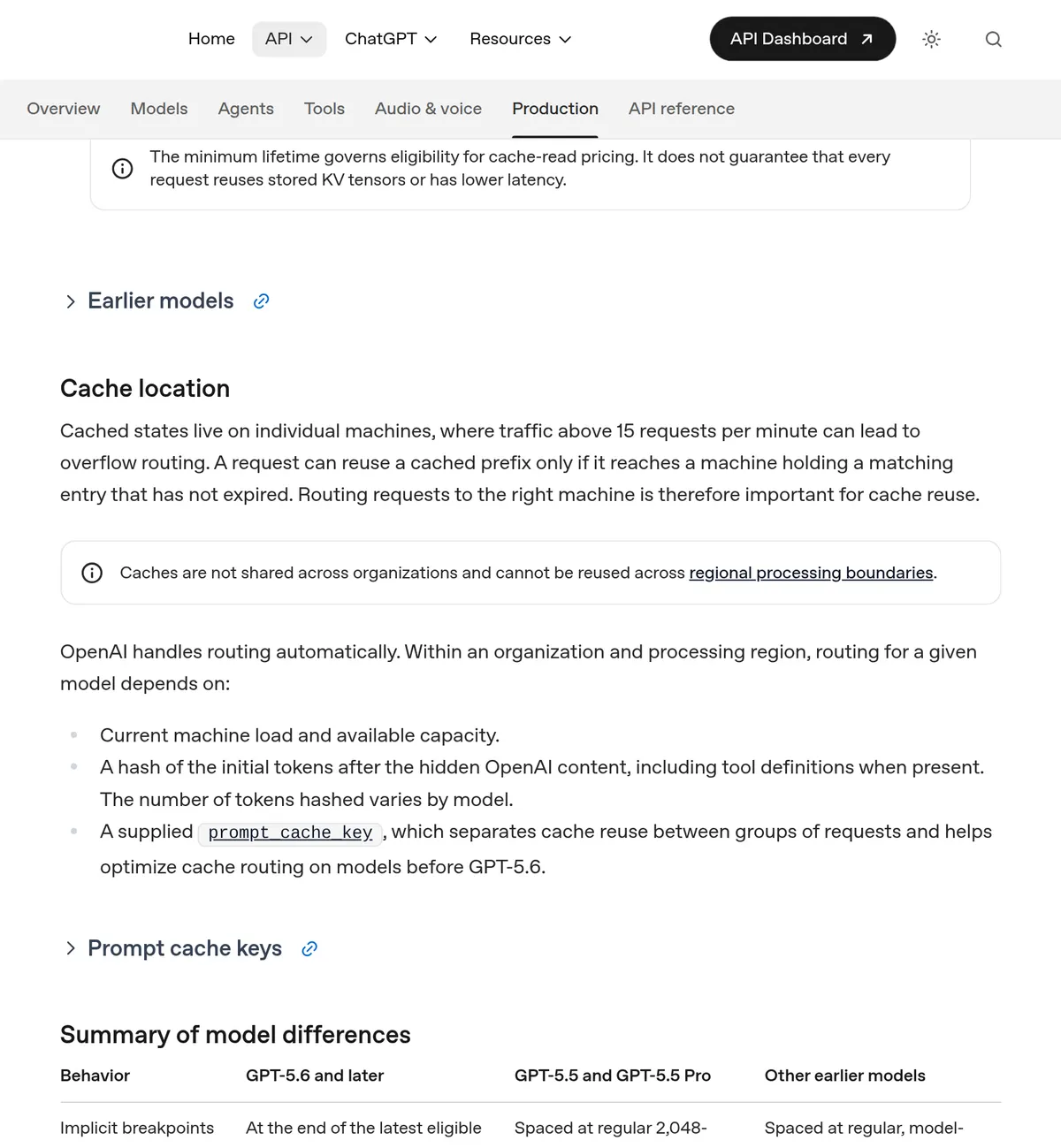 OpenAI prompt caching guide: a 30-minute read refreshes coverage to at least 30 minutes after that read.