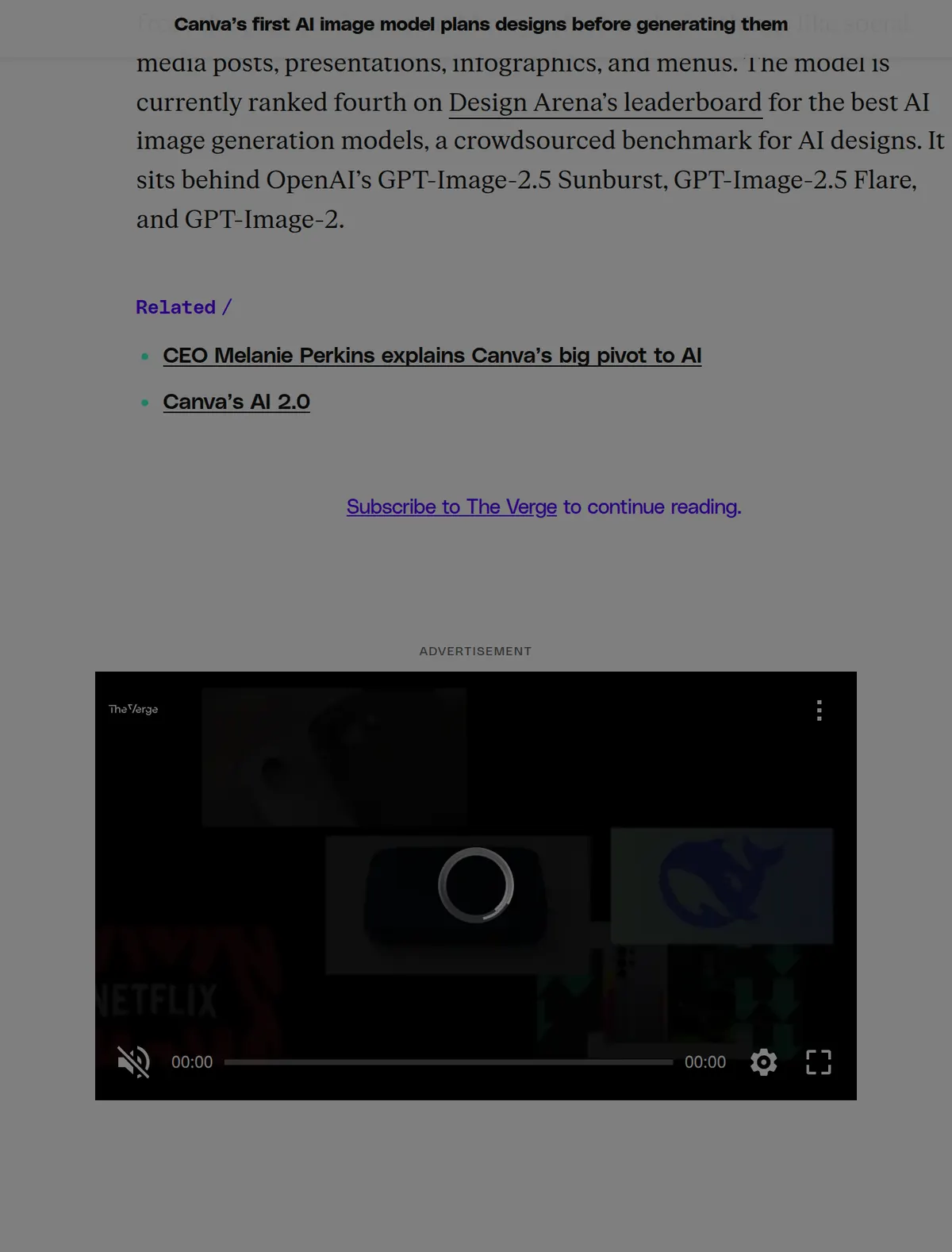 The Verge, October 22, 2026: Canva Craft is fourth on Design Arena's leaderboard, behind OpenAI's GPT-Image-2.5 Sunburst, GPT-Image-2.5 Flare, and GPT-Image-2.