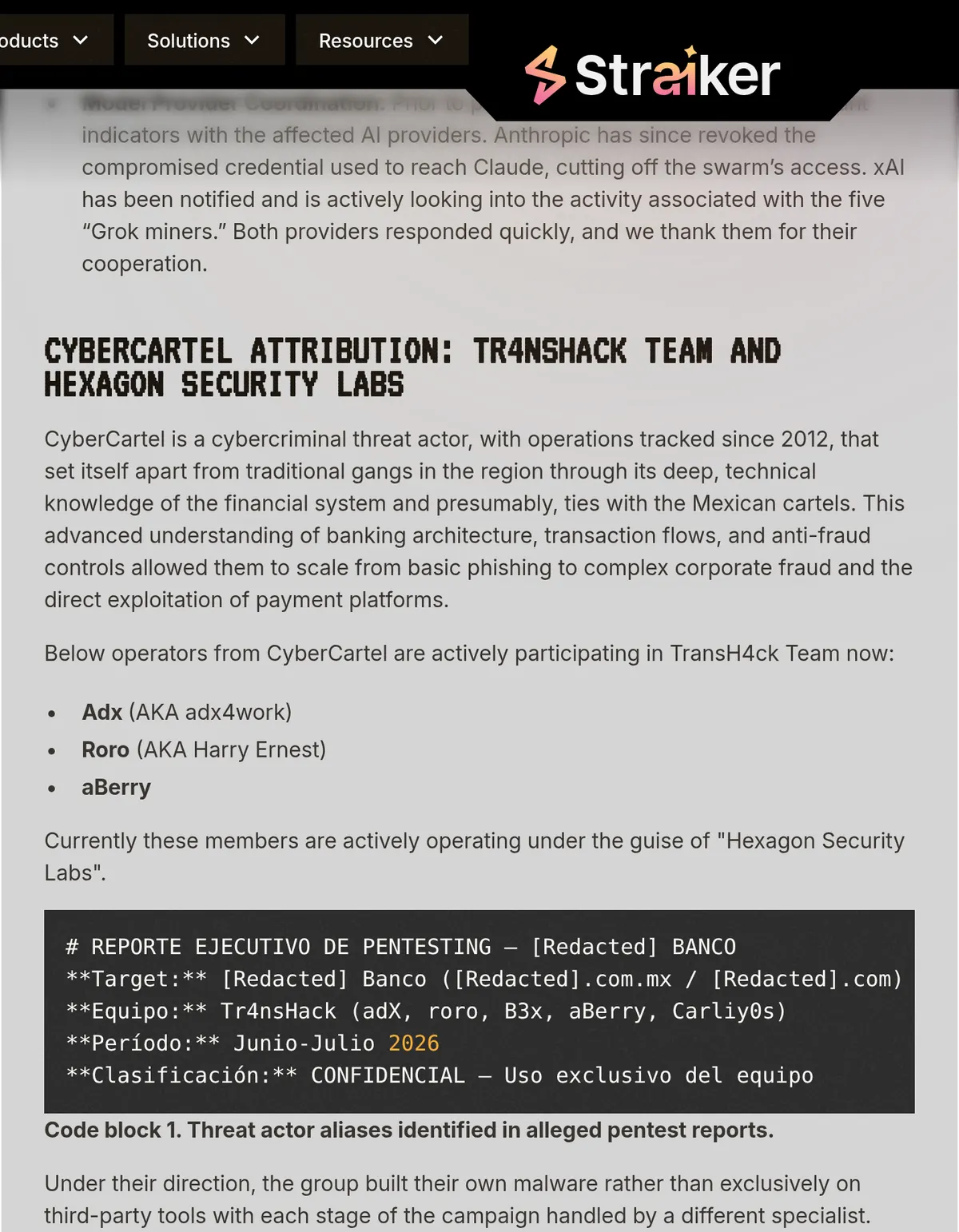 Straiker: Anthropic revoked the credential used to reach Claude, and xAI is looking into the Grok miner activity.