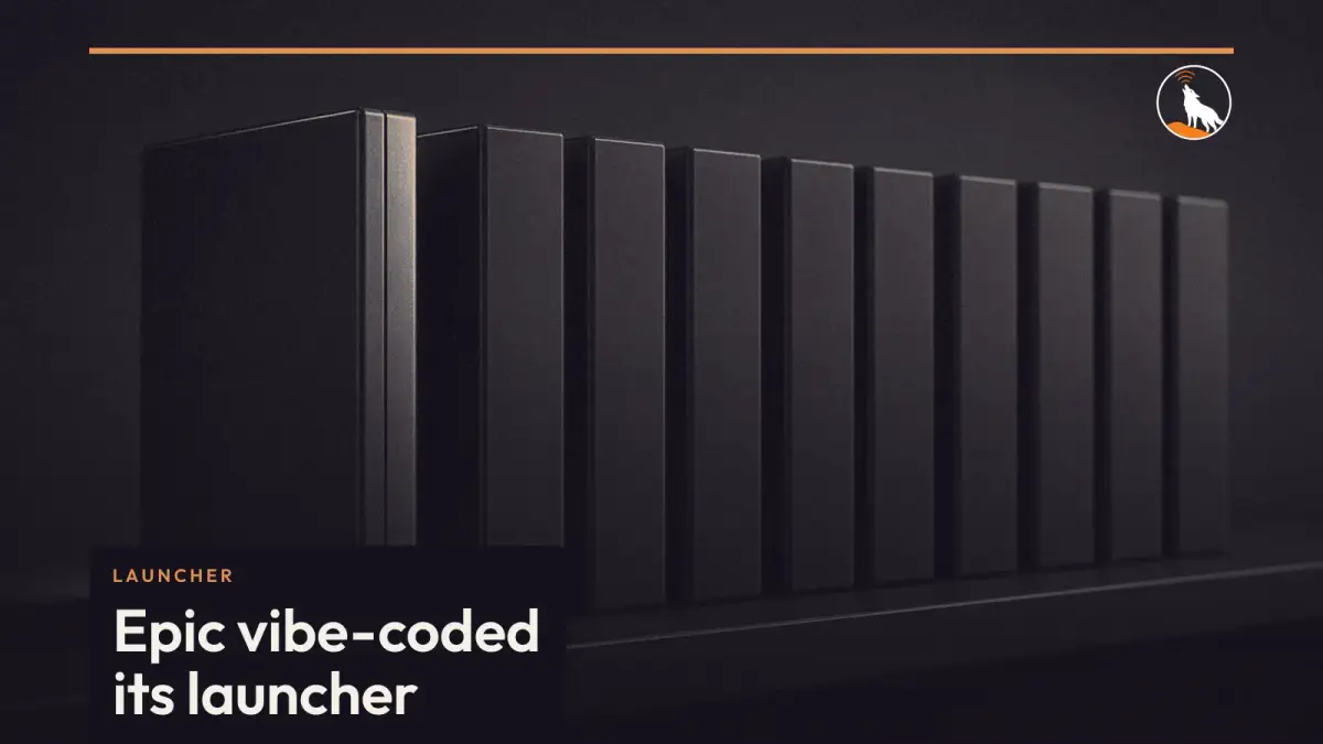 Generated blank game cartridges, graded navy and orange, with the launcher title.