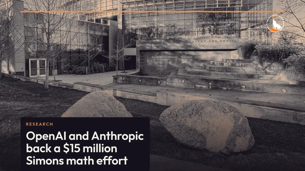 The Simons Center for Geometry and Physics, graded navy and orange, with the title of the Simons math effort.