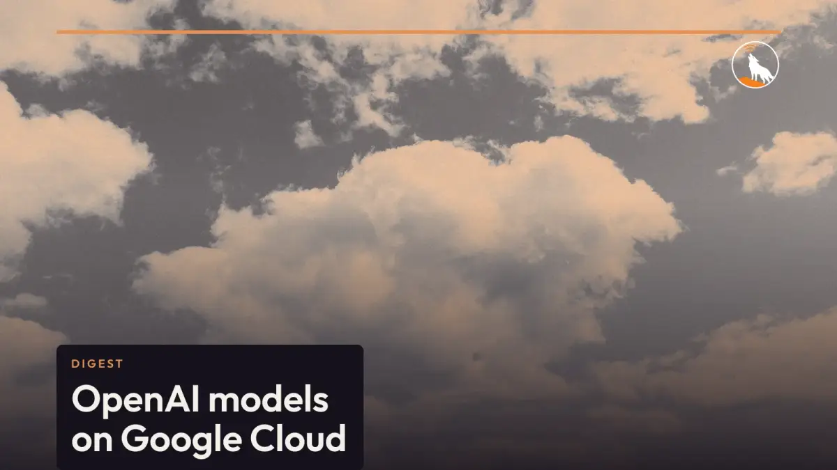 White cumulus clouds drifting across a bright blue sky, graded navy and orange, with the digest title.
